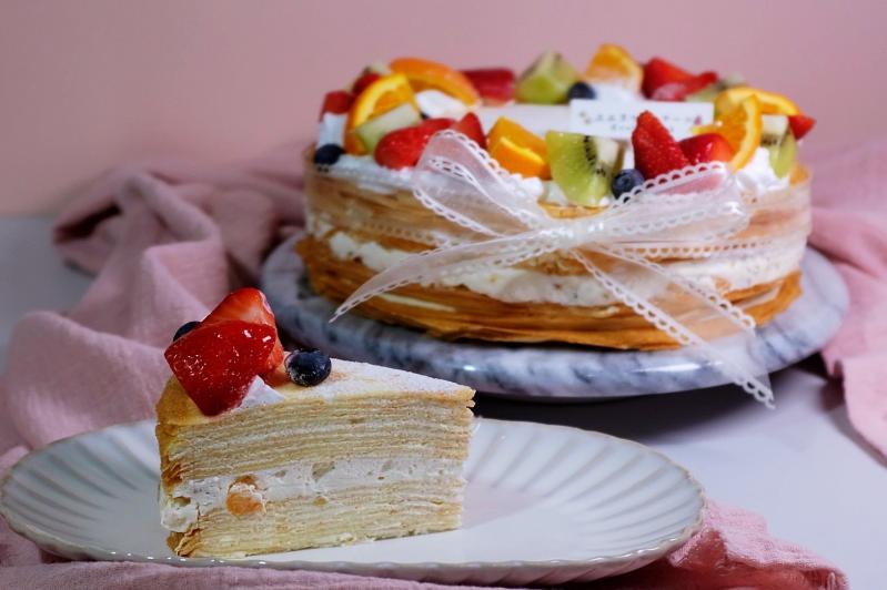 北海道生乳水果千層<br />8吋整模/切片